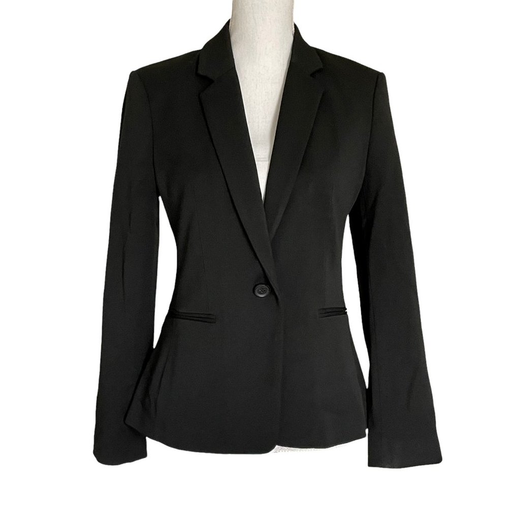 Express Notch Collar Blazer NWT 6 Black Workwear Career Business Lined 06745081
